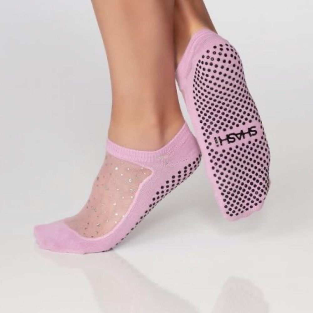 Shashi Star Pink Mesh Grip Socks